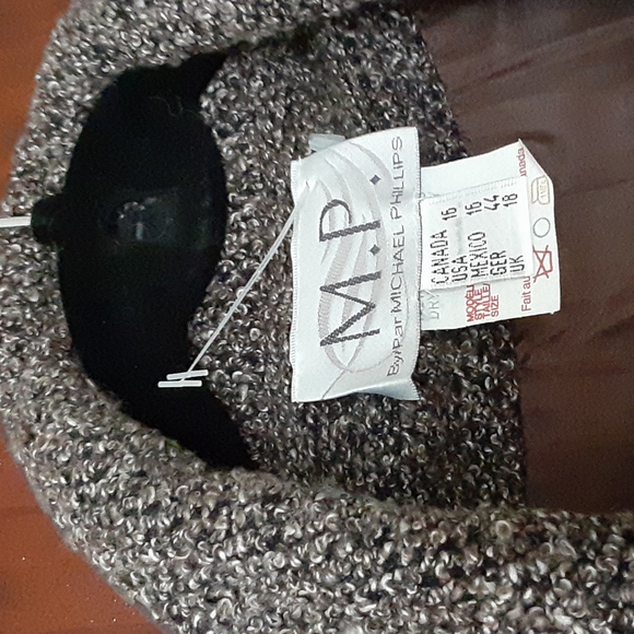 Michael Phillips sz 16 tweed jacket w/shoulder pad - Picture 2 of 5